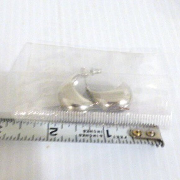 .925 TEARDROP Earrings Silver Tone w/ .925 Posts & Gift Pouch Stocking Stuffer - Picture 7 of 10